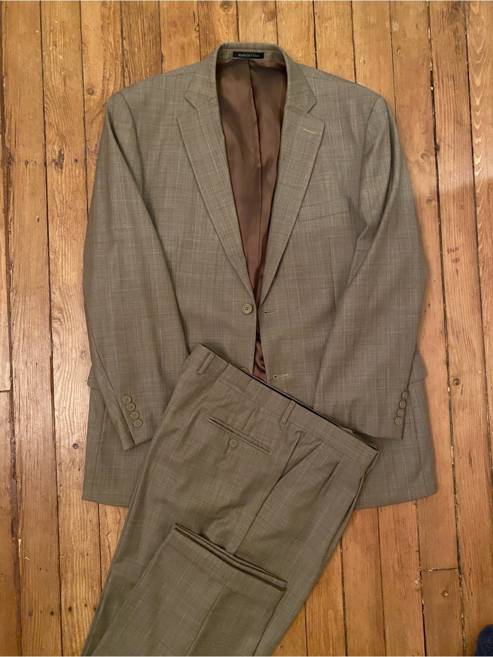 Vintage Pendleton 100% wool plaid suit 46R